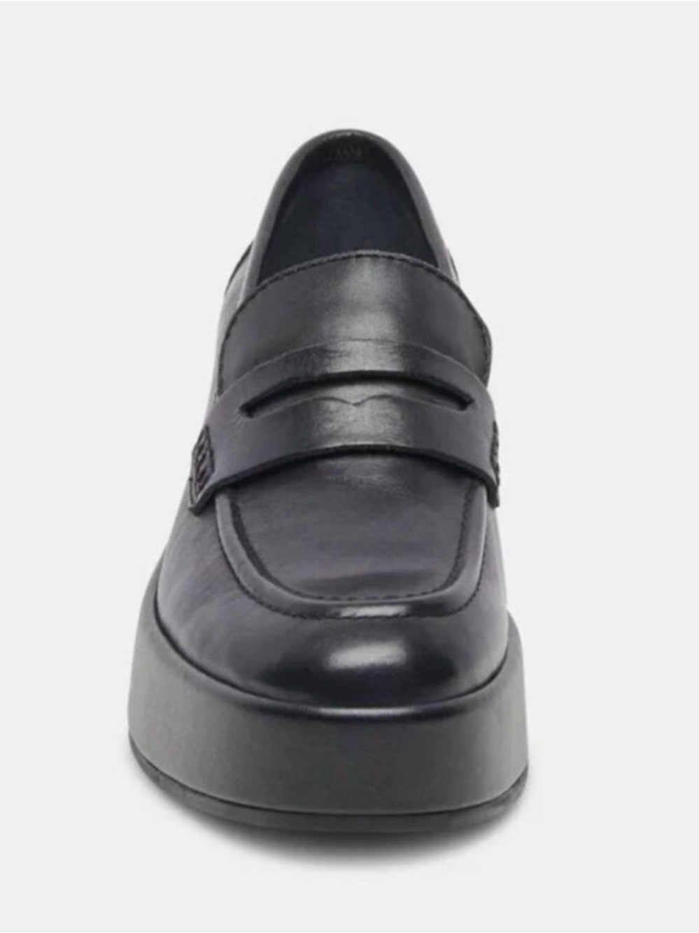NIB DOLCE VITA Yanni Heeled Platform Loafer Slip On Black 8.5 - Picture 4 of 13